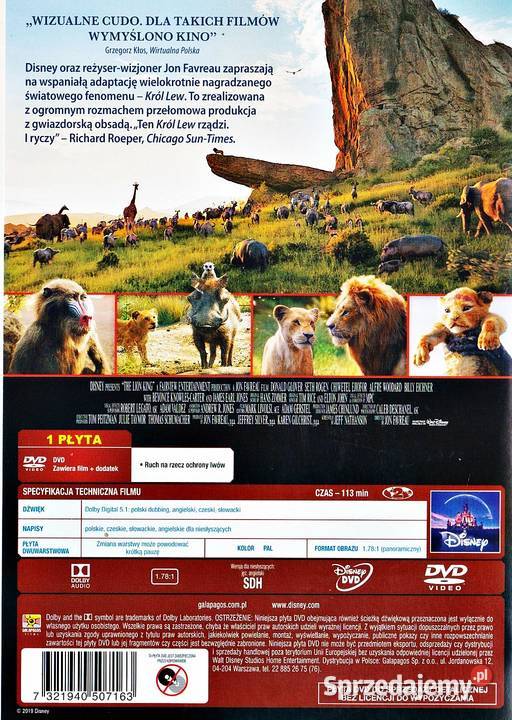 KRÓL LEW WYDANIE SPECJALNE Z PLAKATEM FILMOWYM 1 płyta wielkopolskie Kalisz sprzedam