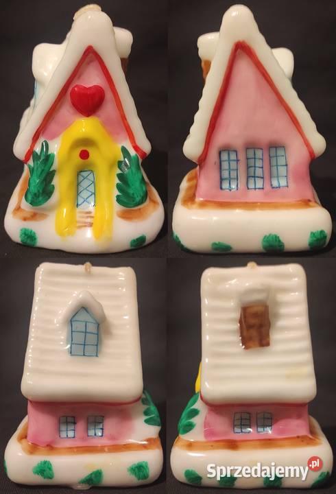 Świąteczna świeca ozdobna dom domek Święta Boże Warszawa