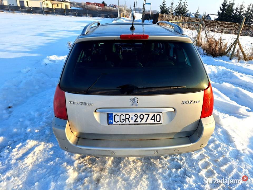 Peugeot 307SW 20 Benzyna 145 Full TABLET Skóry Grudziądz