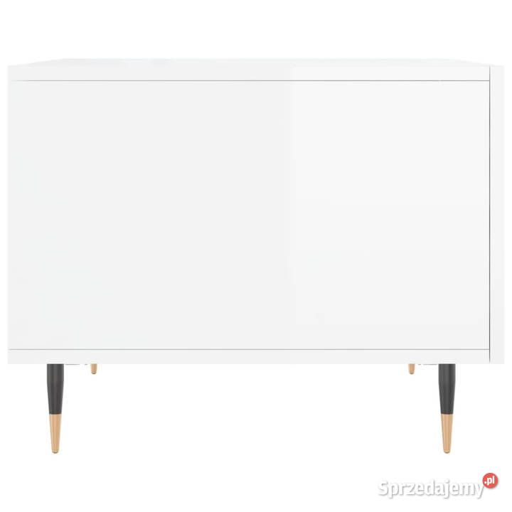 Stoliki kawowe 2 białe z połyskiem 50x50x40