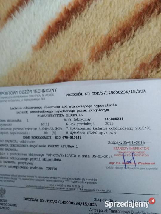 Butla Lpg 40l wazna2025rz papieramizatankowaną Pajęczno