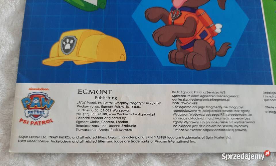 Psi Patrol Oficjalny magazyn 62020 Egmont Czeladź
