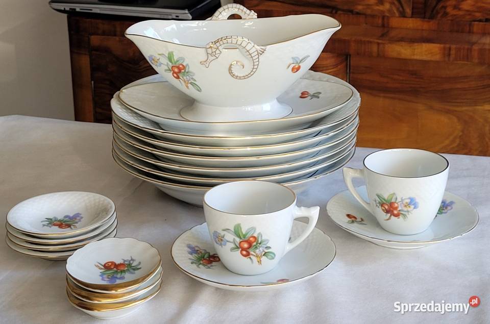 Bing Grondahl Kopenhaga filiżanka dekor Żurawina Kraków