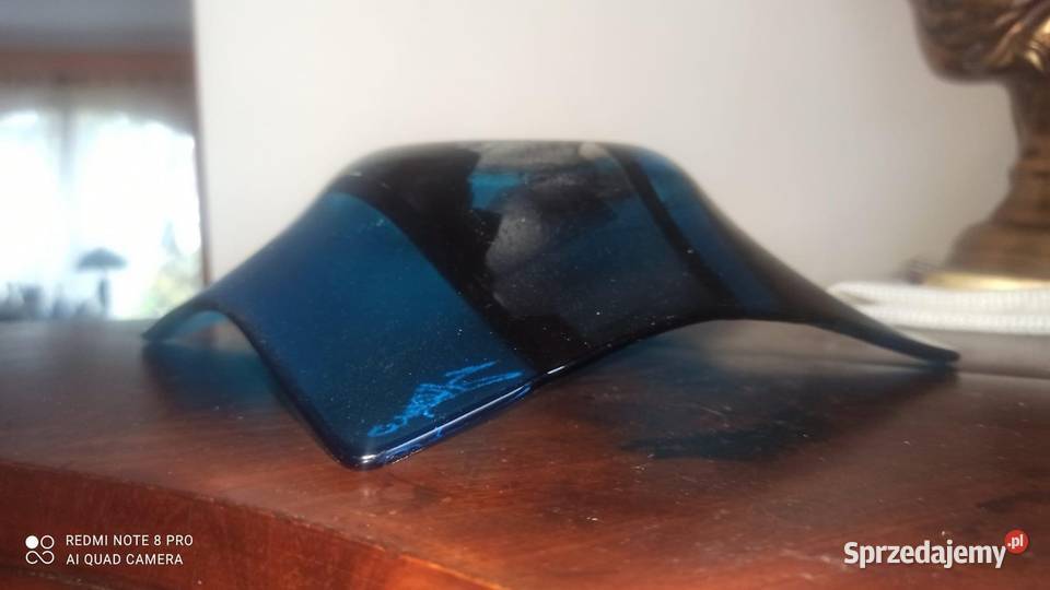 Patera szkło artystyczne sygnowana