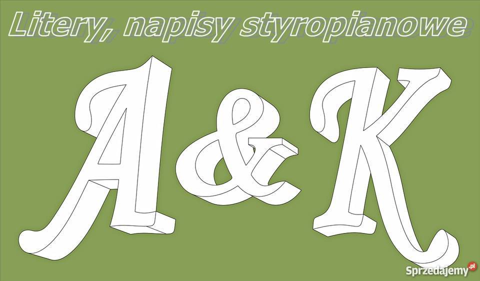 Litery napisy styropianowa 50 Skierniewice