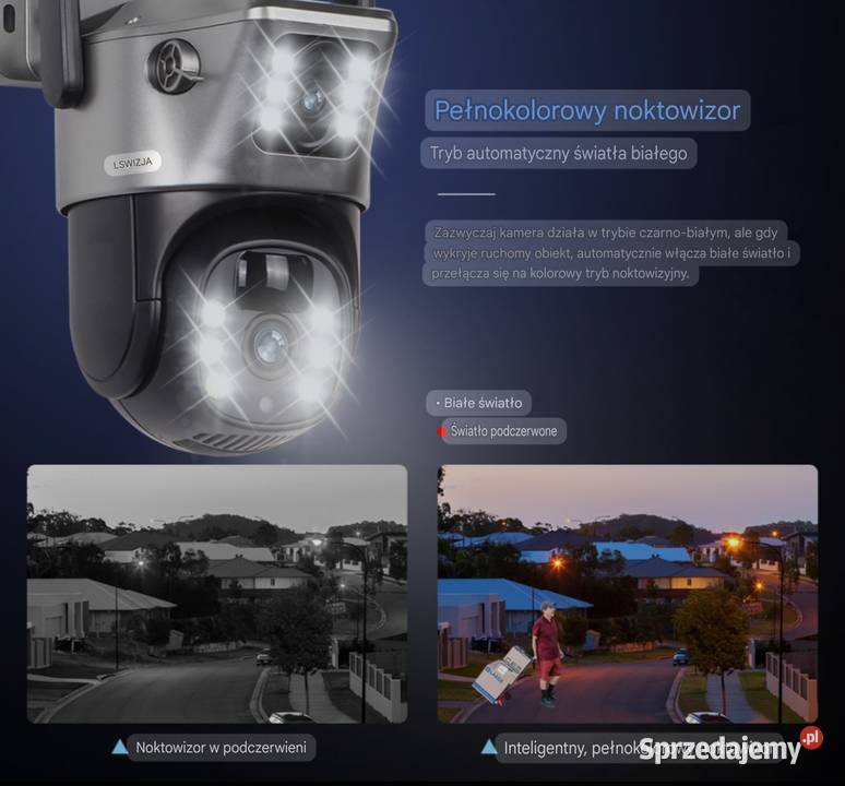 Kamera Solarna Obrotowa na kartę SIM 8MP IP66 Będzin