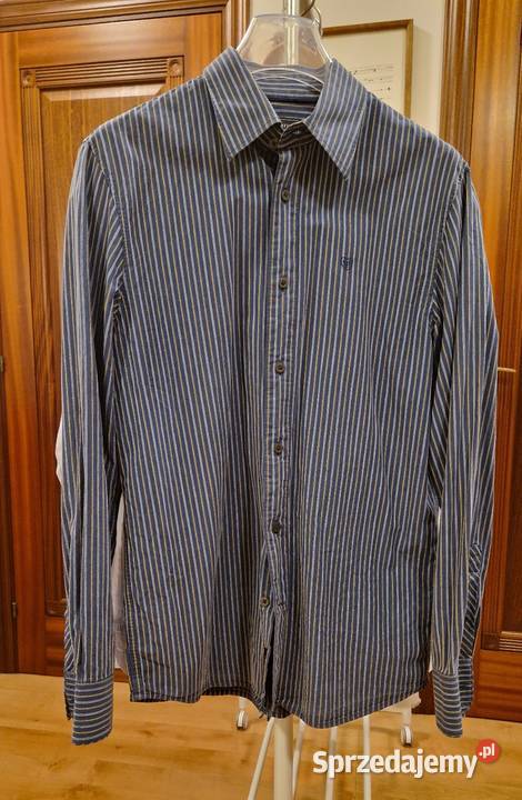 KOSZULA męska marki Cottonfield L bawełna ciemno niebieski Odzież sportowa Lublin