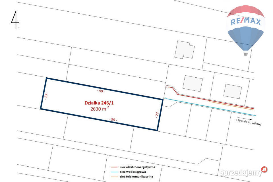 Działka budowlana 2630m2 z lasem Sprzedaż Skierniewice