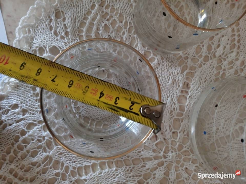 Dzbanek 4 szklaneczki w kropeczki lata 60 Nakło nad Notecią