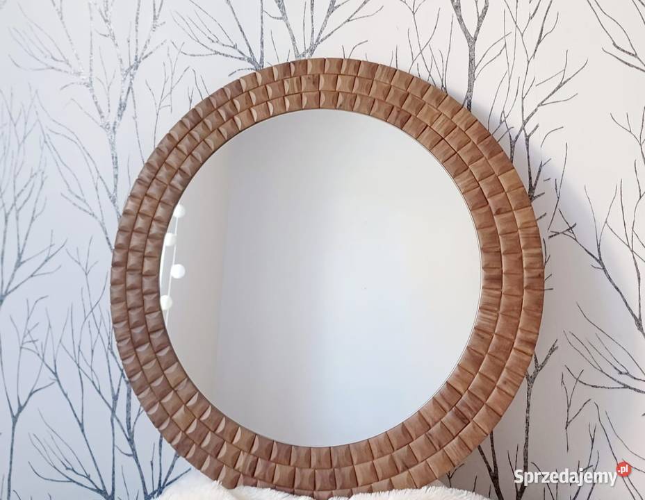 Lustro okrągłe złote złota rama 55 60 70 80 90 brązowy Przemyśl