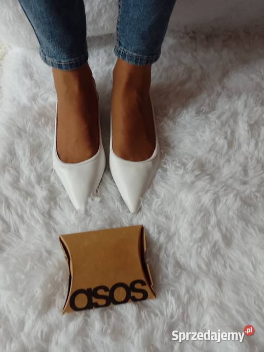 39 ASOS Design Białe czółenka wieczorowe z Kraków
