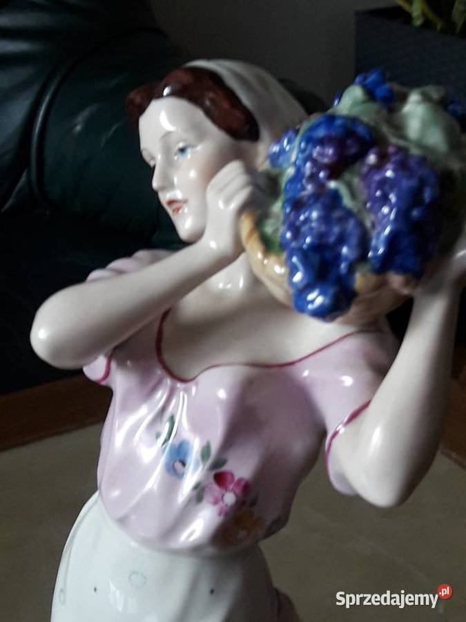Figurka antyczny Royal Dux Unikat lata 20 te Porcelana i szkło Janów Lubelski