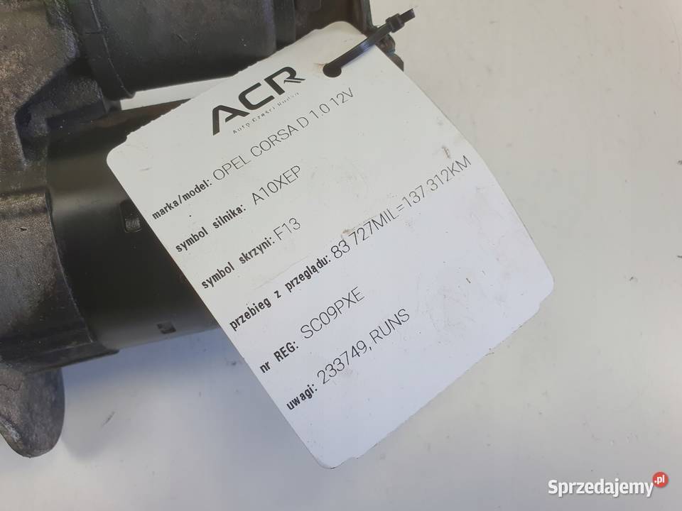 ROZRUSZNIK Opel Corsa D 10 12V ROZRUSZNIK bosch Chełm sprzedam