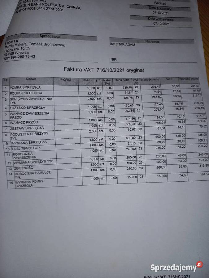 Nissan Note 16 uszkodzony tył benzyna
