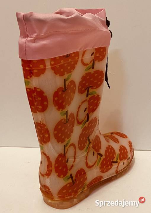 Dziewczęce kalosze w jabłka rozmiar 32 Żyrardów sprzedam