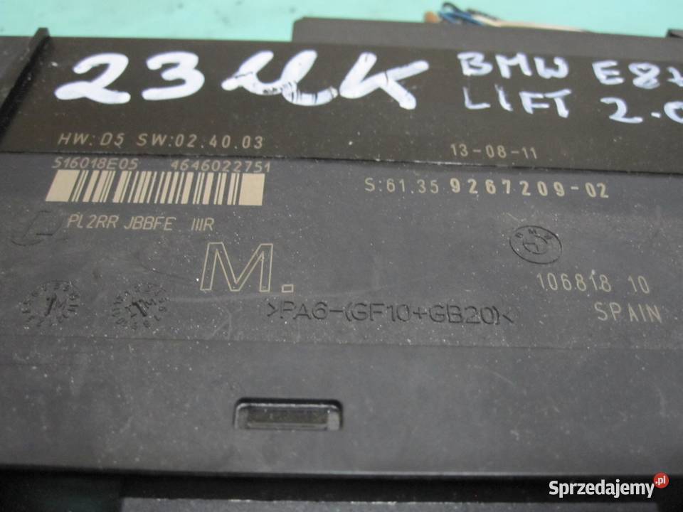 BMW E81 E87 LIFT 09r moduł komfortu 9267209 Motoryzacja