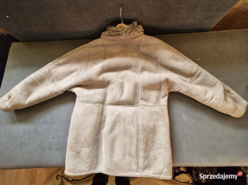 Kożuch z barana beżowy