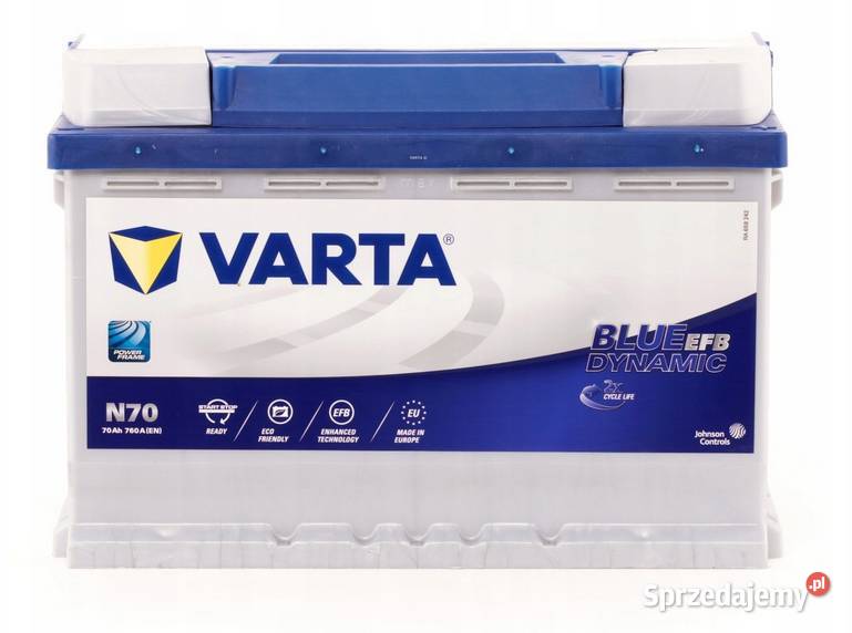 AKUMULATOR VARTA BLUE DYNAMIC EFB 70AH 760A N70 dolnośląskie
