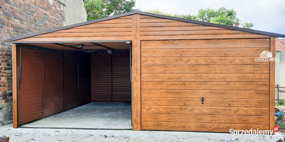 GARAŻ BLASZANY 6m x 7m DWUSPAD 2x BRAMA OKNO Ostrowiec Świętokrzyski