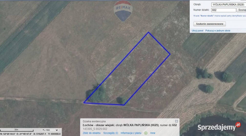 Działka rzeką Liwiec Wólka Paplińska