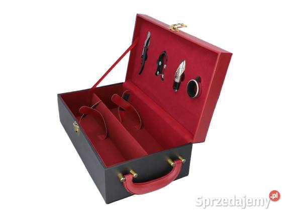 Walizka na Wino z Akcesoriami brązowa 2 Butelki Ostrowy nad Okszą sprzedam