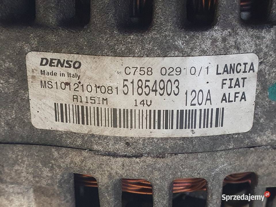 ALTERNATOR Fiat Bravo II 14 16V oryginał lubelskie Chełm sprzedam