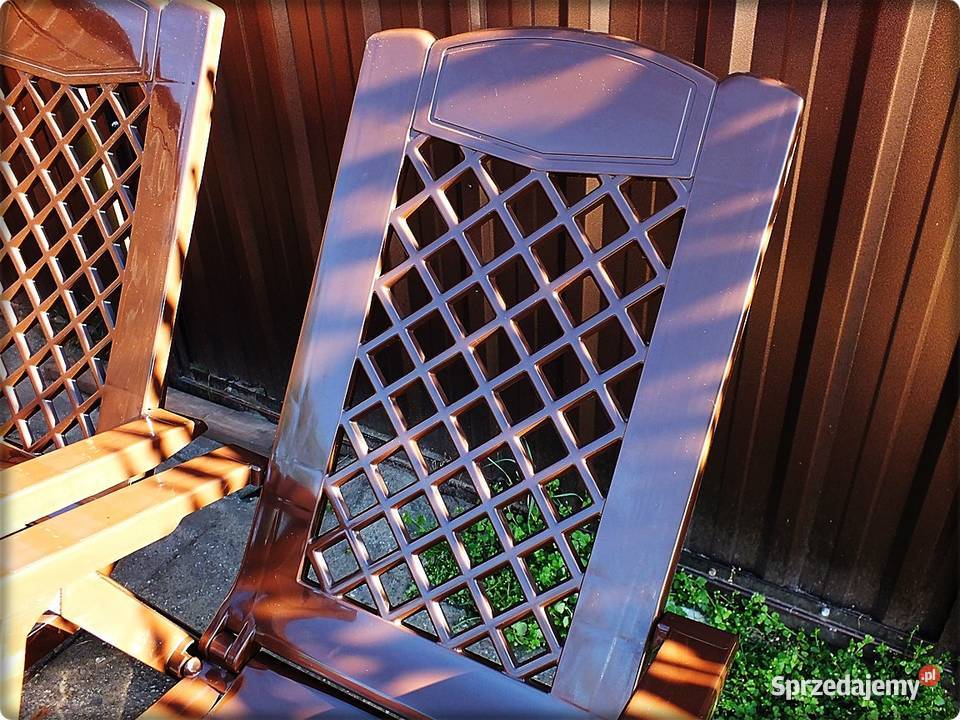 Komplet Krzesło Leżak ogrodowy składany Poduszki Żary sprzedam