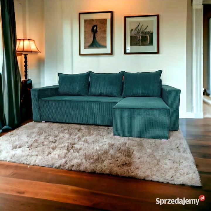 Nowoczesny narożnik Niko sztruks Szybka wysyłka Narożniki Meble Łódź