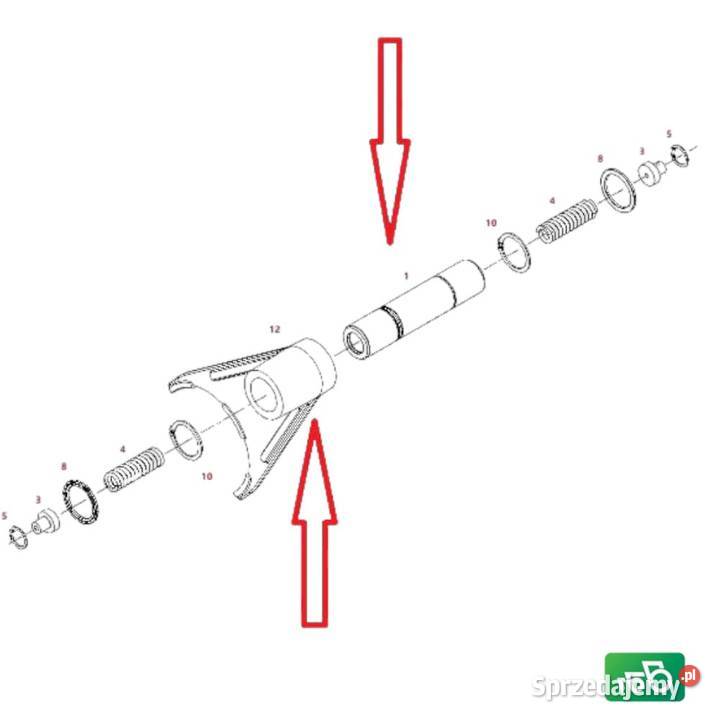 Widełki 934152220410 Wał 934152220400 PTO Fendt Wilkowo