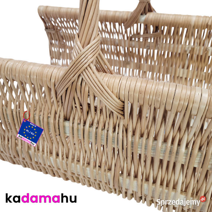 Kosz wiklinowy na drewno Rynna 60x47x40 koszyk