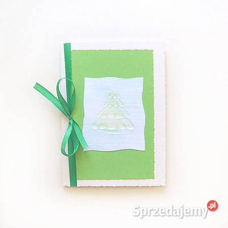 zielona kartka na Boże Narodzenie pusta kartka Olsztyn