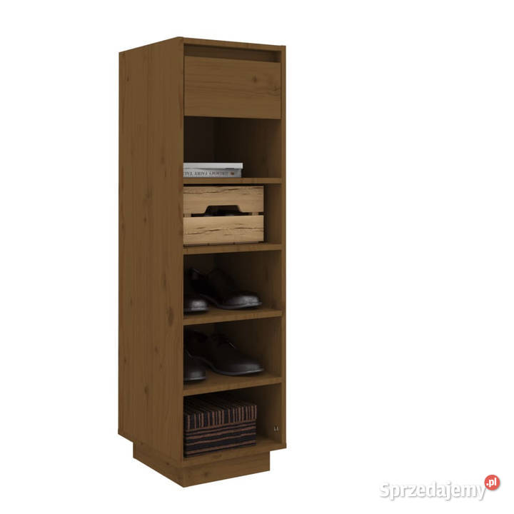 Szafka na buty miodowy brąz 30x34x105 lite sprzedam