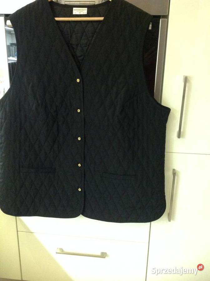 Bezrękawnik Kamizelka Damska Czarna Pikowana Nowa Sól