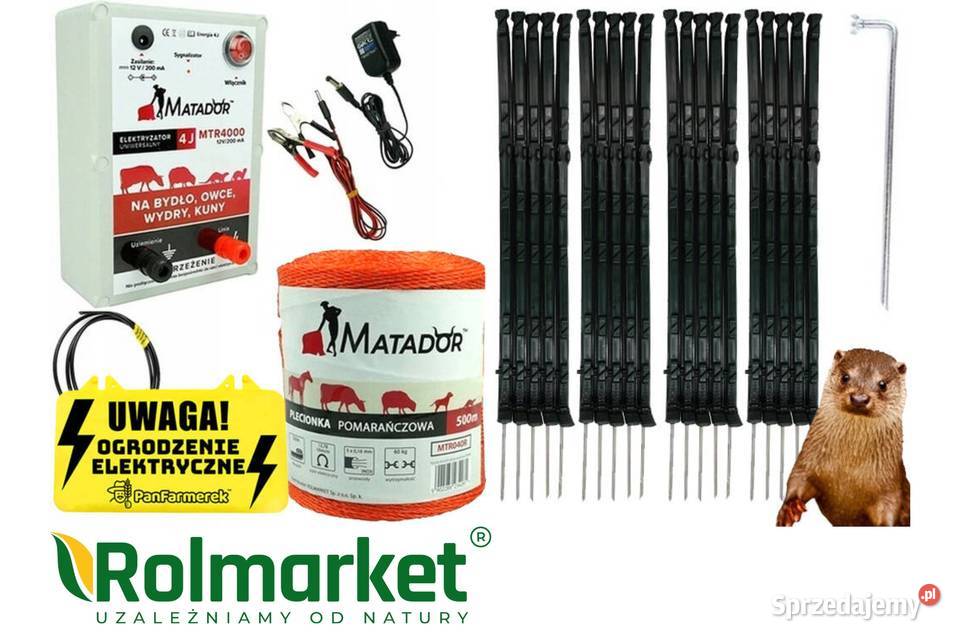 Zestaw PASTUCH ogrodzenie ELEKTRYCZNY na WYDRY Ogrodzenia i pastuchy Cieśle sprzedam