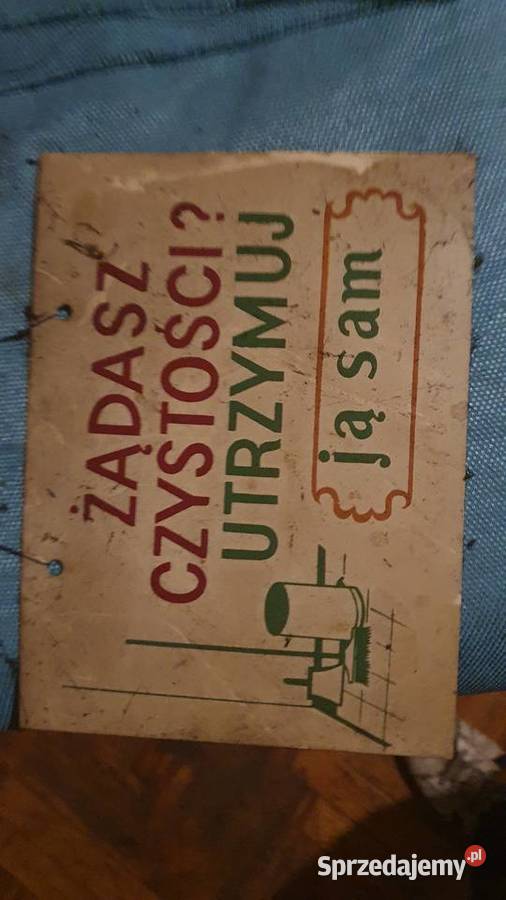 PRL szyld zawieszka obrazek retro szyld blacha Warszawa