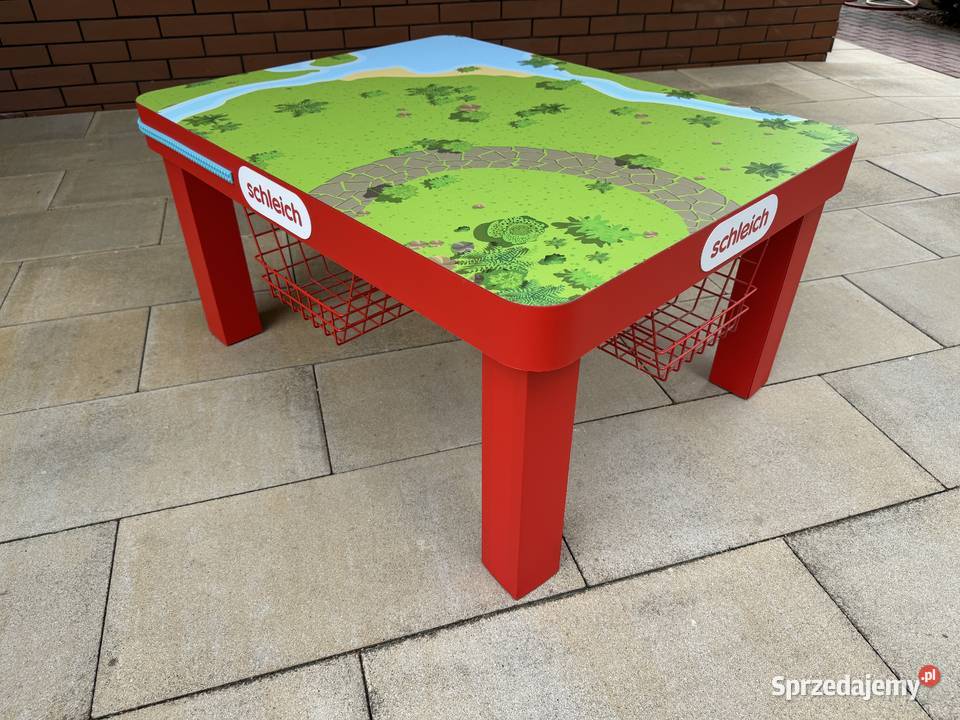 Stolik dziecka do zabawy klocki figurki kolorowy Garwolin