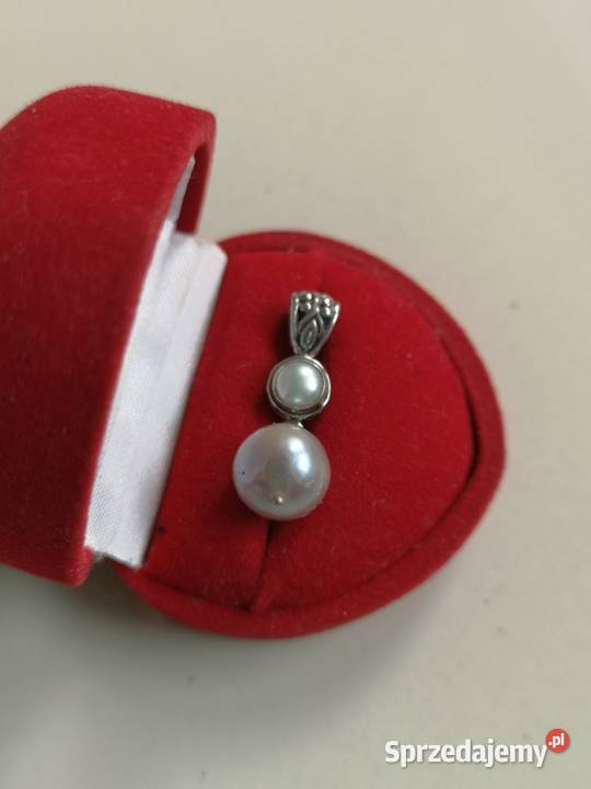 zawieszka z naturalną perłą srebro Toruń