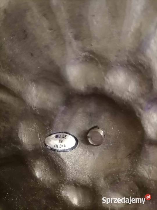 Dwa Masywne Świeczniki Mosiądz Kwiat Lotosu dolnośląskie sprzedam