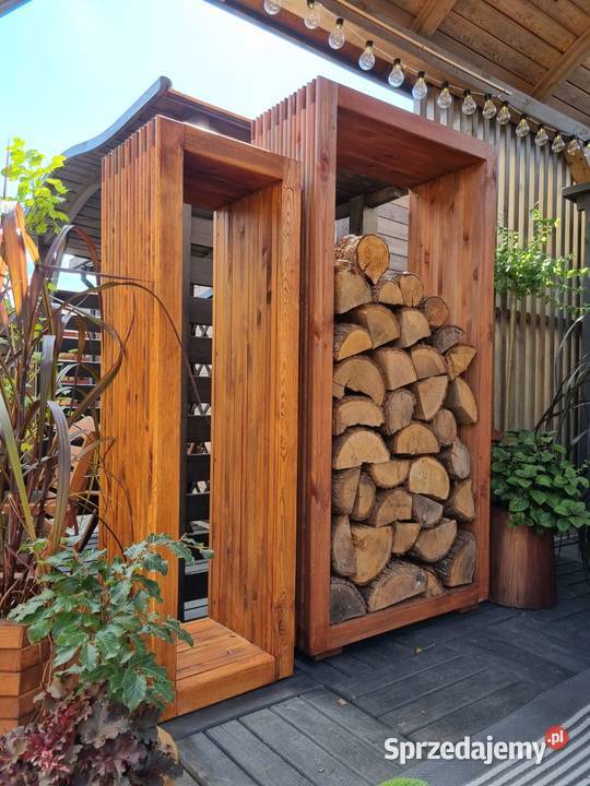 Stojak na drewno kominkowe 3D pionowy 45 x 40 x
