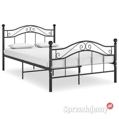vidaXL Rama łóżka czarna metalowa 120 x 200 Warszawa