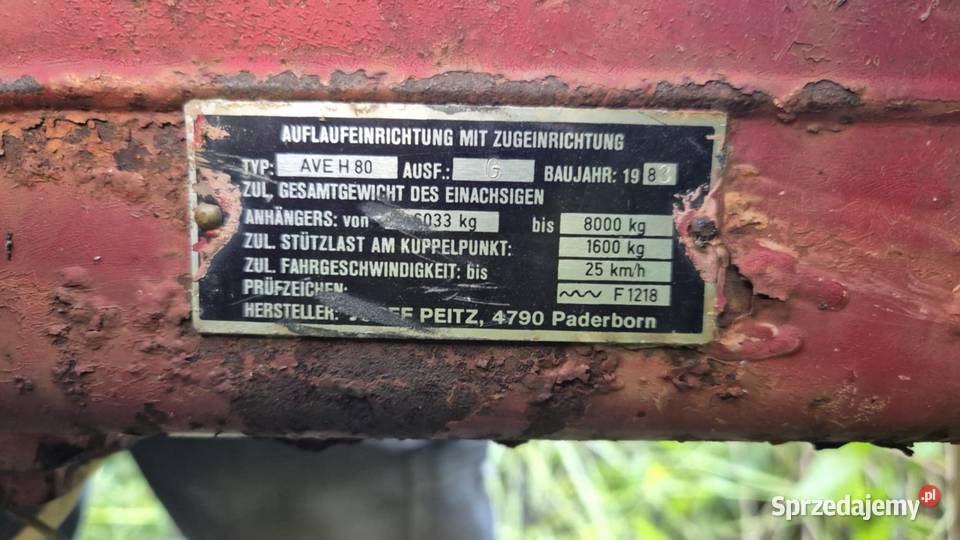 Rozrzutnik obornika 6t STRAUTMANN AVE 80 Jaworzno