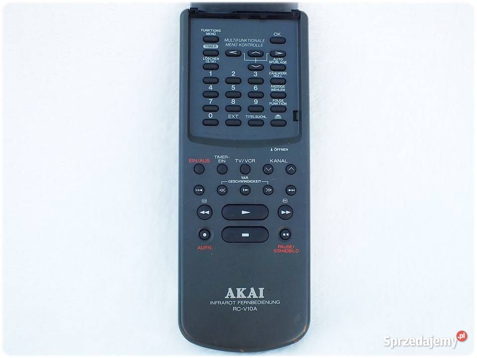 Pilot AKAI RCV10A do magnetowidu video ORYGINAŁ Żary