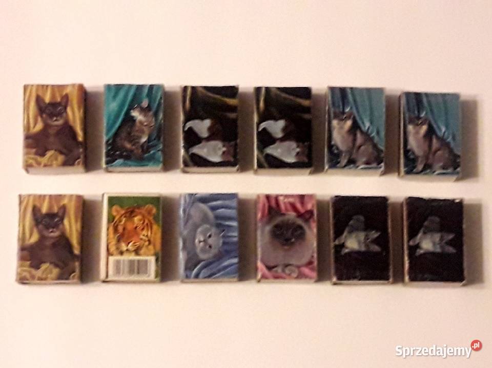 Zapałki pudełka zapałek dziewczyny i koty Antyki Piotrków Trybunalski
