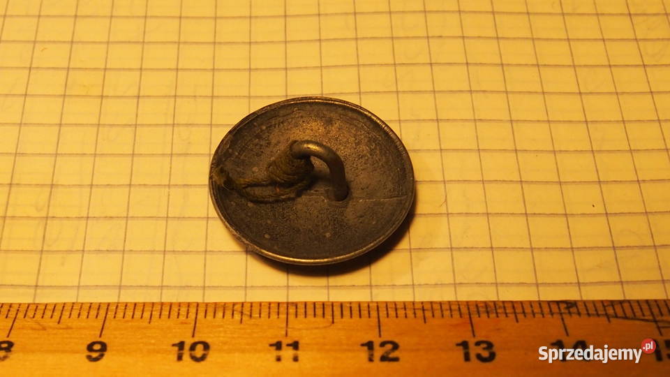 Guzik wojskowy PRL 25 mm stalowy płaszcza