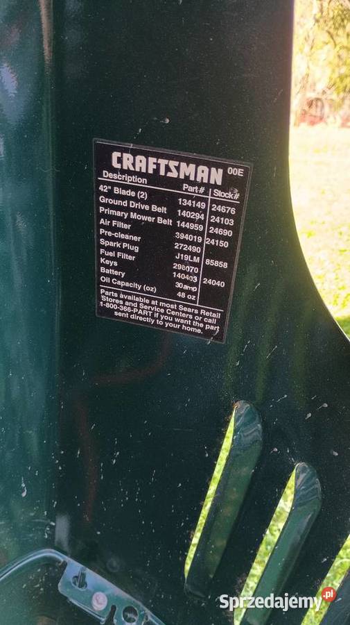 Traktorek kosiarka Craftsman LT1000 21HP Rzeszów