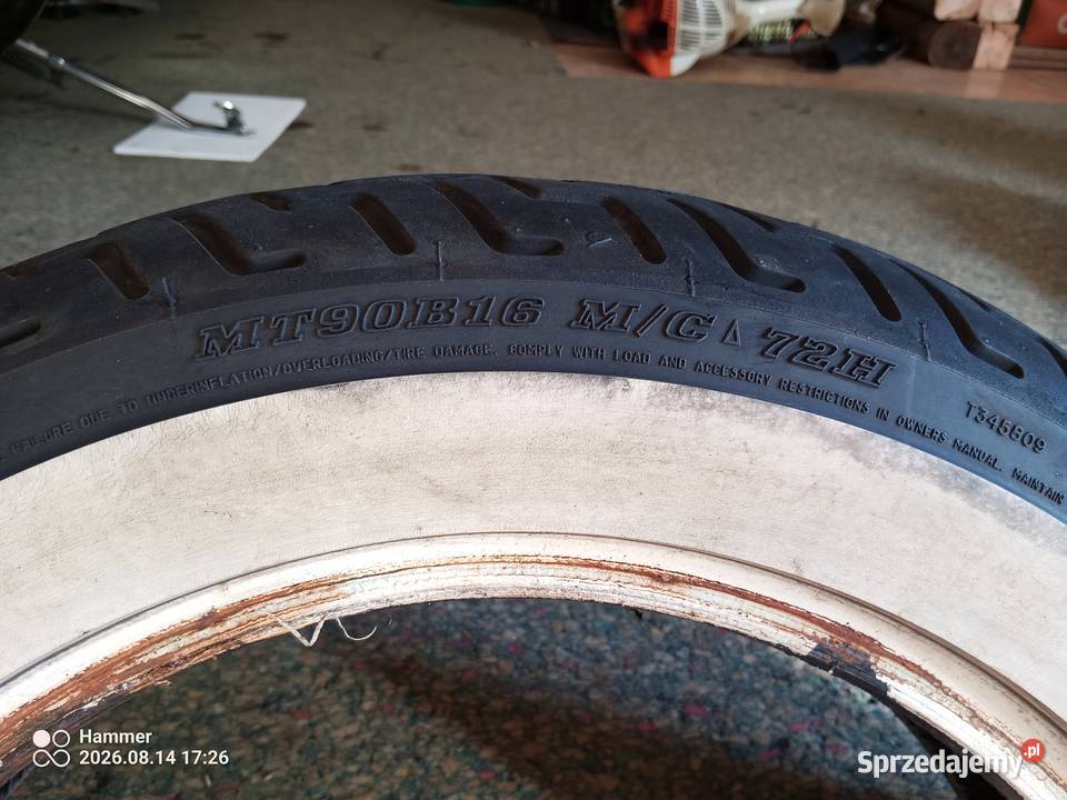 OPONA DUNLOP D402F BIAŁY BOK PRZEDNIA 72H 2016 Motocyklowe warmińsko-mazurskie Ostróda sprzedam
