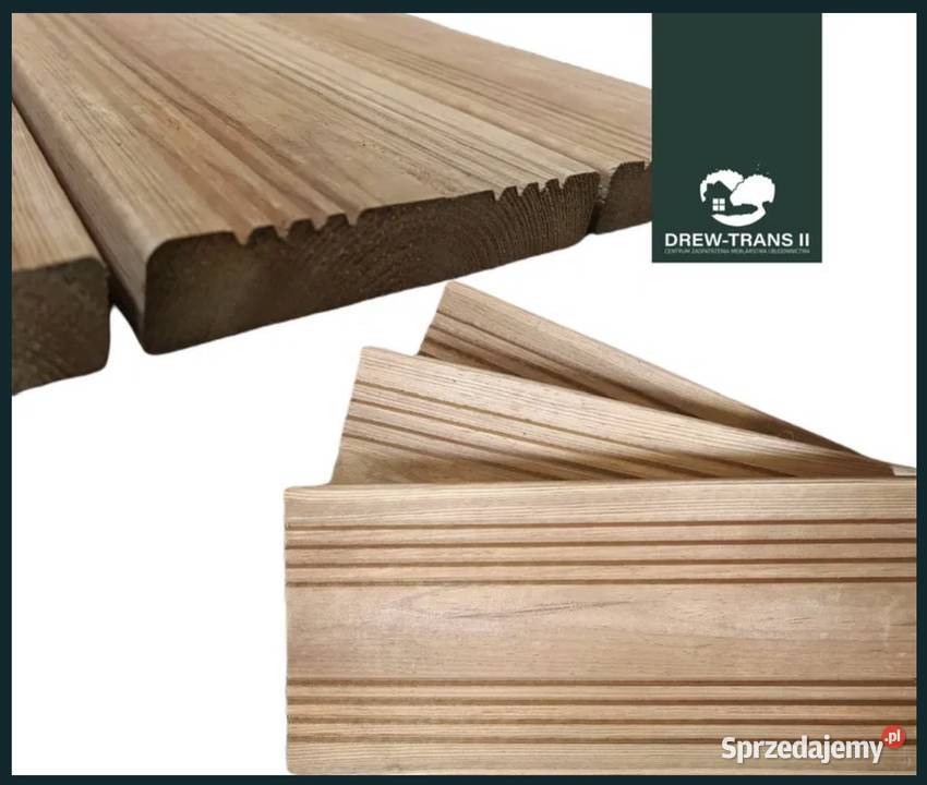 Deski Tarasowe Sosnowe Impregnowane Ryflowane