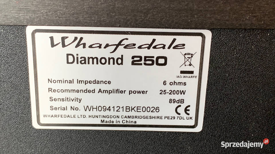 WHARFEDALE Diamond 250 kolumny podłogowe STEREO mazowieckie Warszawa