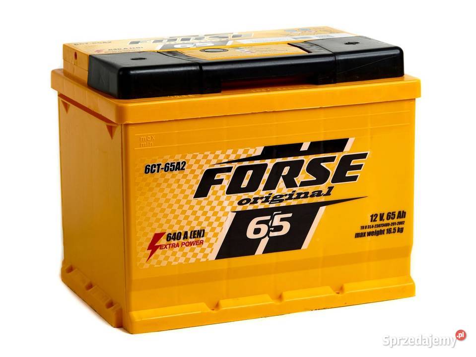 Akumulator Westa Forse 65Ah640A małopolskie Tarnów