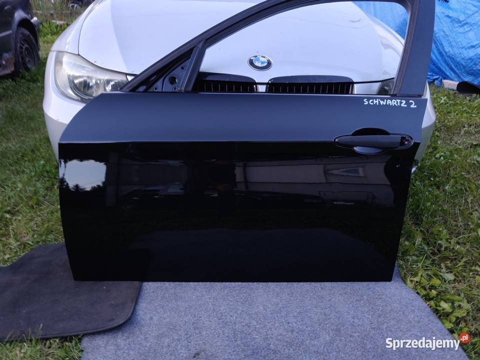Bmw e90 drzwi przednie lewe czarne schwarz2 łódzkie
